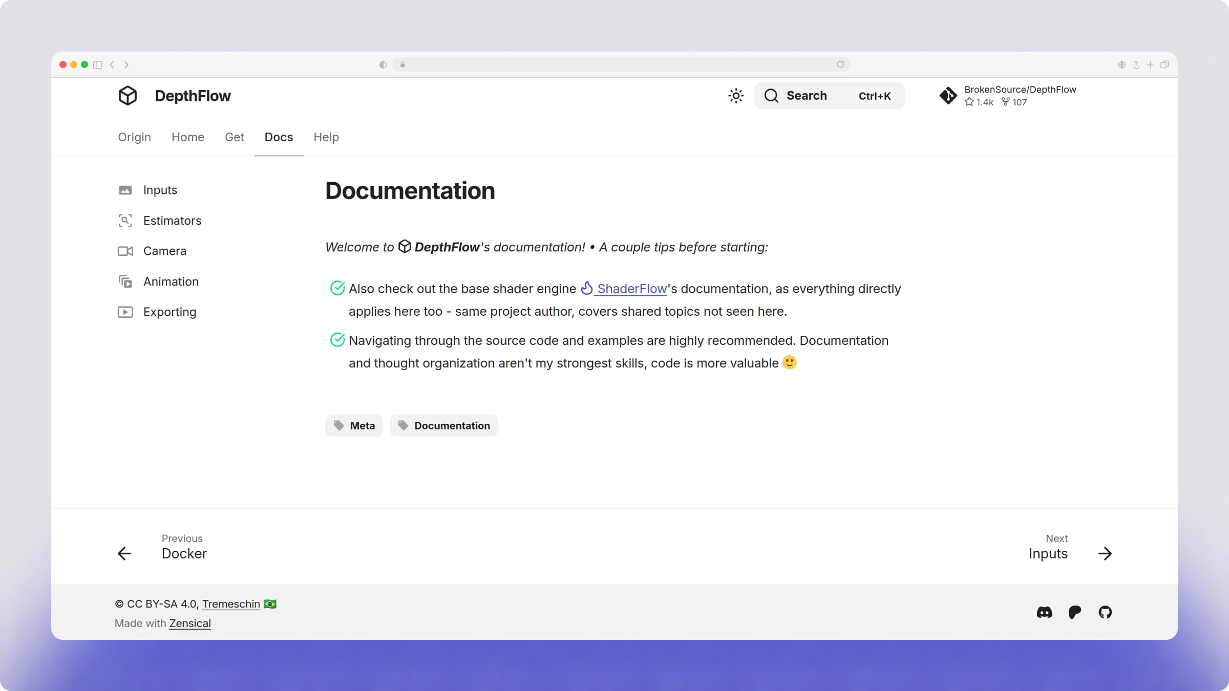 DepthFlow website preview